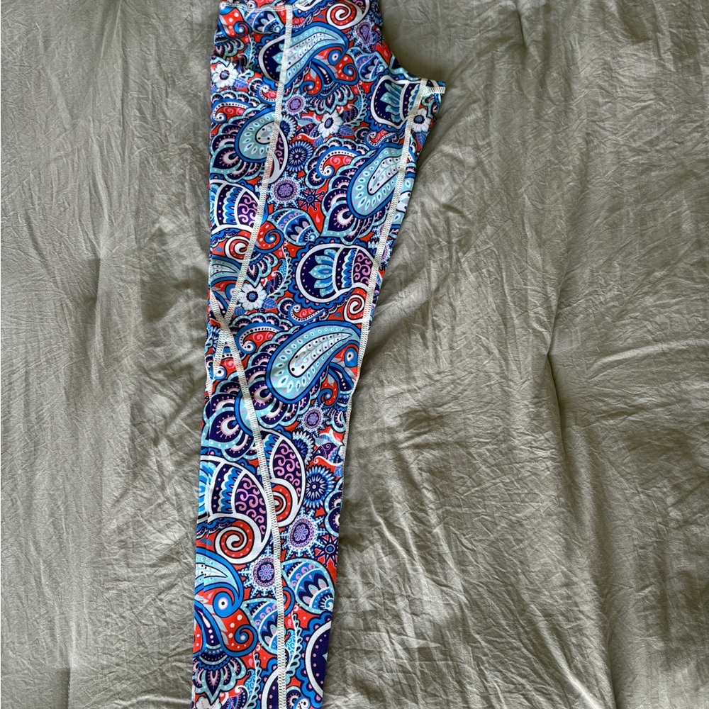 Simply Southern Vibrant Paisley Leggings